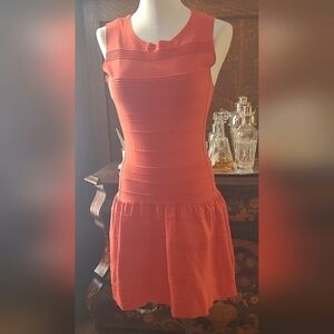 MAJE Orange Sleeveless Mini Dress